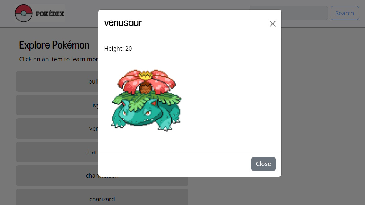 Pokedéx printscreen